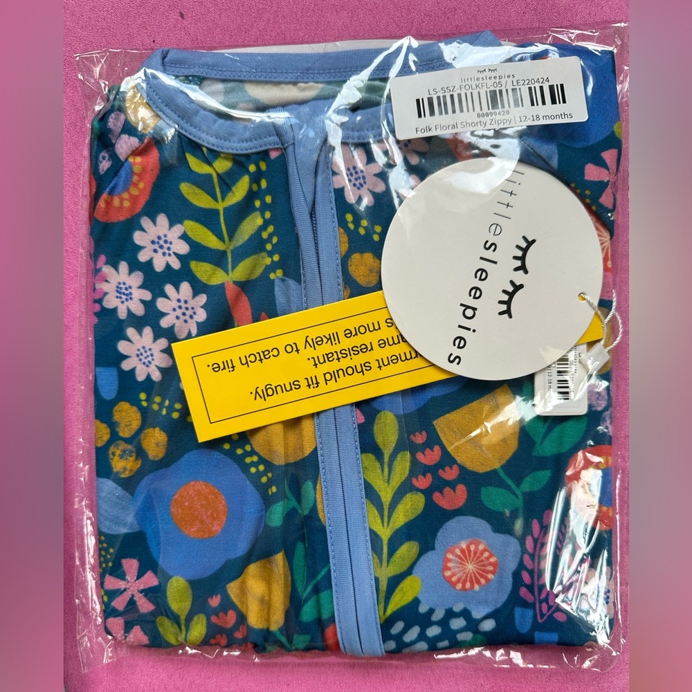 SOLD - Little Sleepies Folk Floral Shorty 12-18